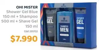 Cruz Verde OH! MISTER Shower Gel Blue 150 ml + Shampoo 500 ml + Shave Gel 150ml oferta