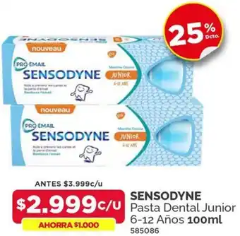 SENSODYNE Pasta Dental Junior 6-12 Años 100ml