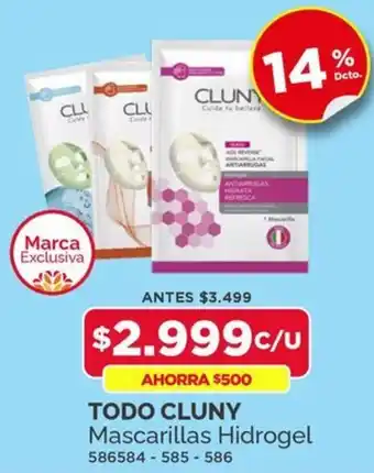 TODO CLUNY Mascarillas Hidrogel