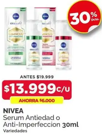 NIVEA Serum Antiedad o Anti-Imperfeccion 30ml