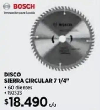 Construmart BOSCH DISCO SIERRA CIRCULAR 7 1/4" oferta