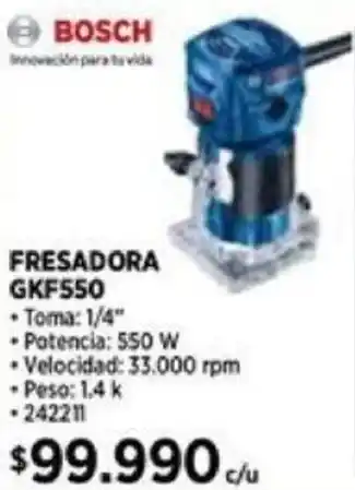 Construmart BOSCH FRESADORA GKF550 oferta