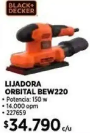 Construmart BLACK+ DECKER LIJADORA ORBITAL BEW220 oferta