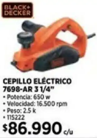 Construmart BLACK+ DECKER CEPILLO ELÉCTRICO 7698-AR 3 1/4" oferta