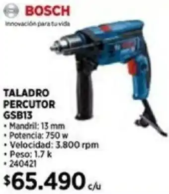 Construmart BOSCH TALADRO PERCUTOR GSB13 oferta