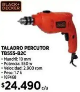 Construmart BLACK+ DECKER TALADRO PERCUTOR TB555-B2C oferta