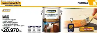 Construmart Ceresita BARNIZ MARINO oferta