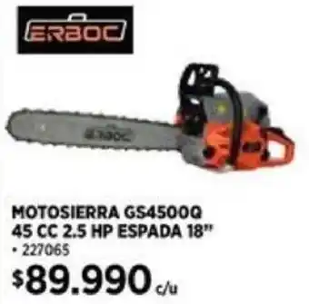 Construmart MOTOSIERRA GS4500Q 45 CC 2.5 HP ESPADA 18" oferta