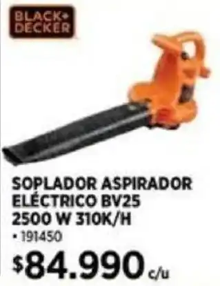 Construmart BLACK + DECKER SOPLADOR ASPIRADOR ELÉCTRICO BV25 2500 W 310K/H oferta