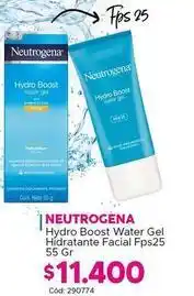 Maicao Neutrógena - hydro boost water gel hidratante facial fps25 oferta