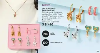 Ésika Set de aros x4 fairy fantasy oferta