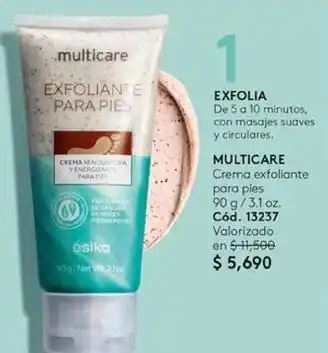 Esika - multicare crema exfoliante para pies