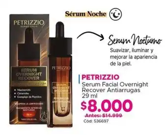 Maicao PETRIZZIO Serum Facial Overnight Recover Antiarrugas 29 ml oferta