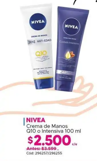 Maicao NIVEA Crema de Manos Q10 o Intensiva 100 ml oferta