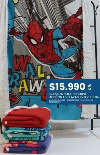 Cugat FRAZADA POLAR SHERPA DISEÑOS 1.5 PLAZAS 150X200 CM oferta
