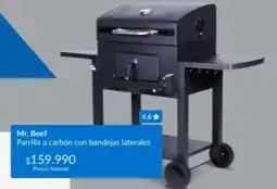 Mr. beef - parrilla a carbón con bandejas laterales