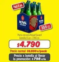 Mayorista 10 Royal - pack cerveza guard oferta
