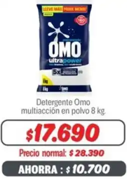 Mayorista 10 Detergente Omo multiacción en polvo 8kg oferta