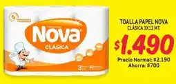 Mayorista 10 TOALLA PAPEL NOVA CLÁSICA 3X12MT oferta