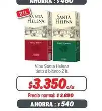 Mayorista 10 Santa helena - vino tinto o blanco oferta