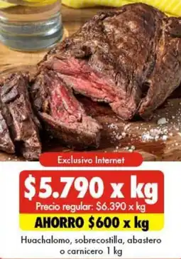 Super Bodega a Cuenta Huachalomo, sobrecostilla, abastero o carnicero 1 kg oferta