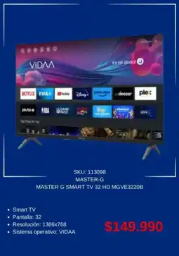 Casa Royal Master-g - master g smart tv 32 hd mgv3220b oferta