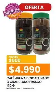 Cugat Cugat - cafe aruna descafeinado o granulado frasco oferta