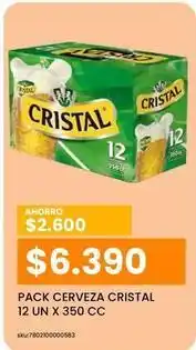 Cugat Cristal - pack cerveza 12 un x 350 cc oferta