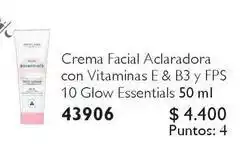 Oriflame Crema facial aclaradora con vitaminas e & b3 y fps 10 glow essentials oferta