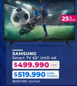 Paris Samsung - smart tv 65 uhd 4k oferta