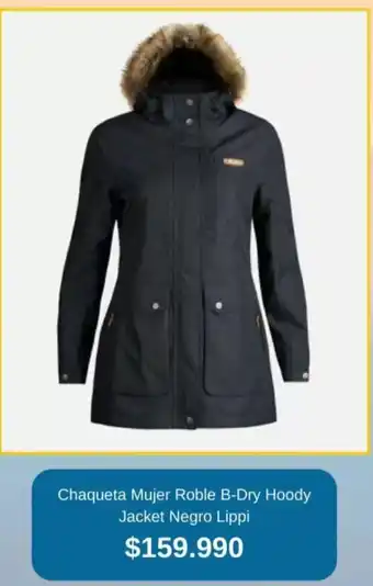 Lippi Lippi - chaqueta mujer roble b-dry hoody jacket negro oferta