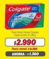 Mayorista 10 Colgate - pack pasta dental triple accion oferta