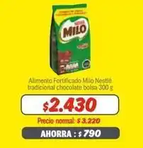 Mayorista 10 Nestlé - alimento fortificado milo tradicional chocolate bolsa oferta