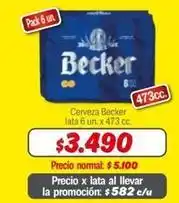 Mayorista 10 Becker - cerveza oferta