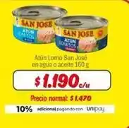 Fabrics San josé - atún lomo en agua o aceite oferta