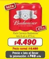 Fabrics Budweiser - pack cerveza lata oferta