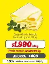 Fabrics Soprole - queso gauda laminado granel oferta
