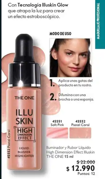 Oriflame Iluminador y Rubor Líquido High Dimension Effect Illuskin THE ONE 15ml oferta
