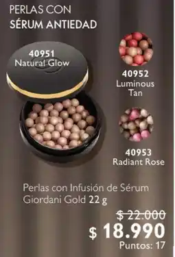 Oriflame Perlas con Infusión de Sérum Giordani Gold 22g oferta