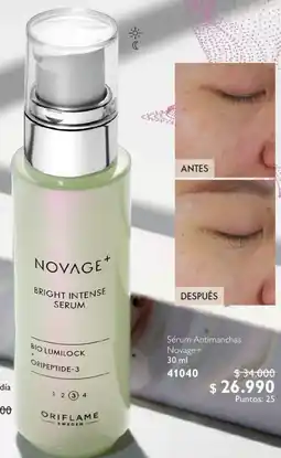 Oriflame Sérum Antimanchas Novage+ 30ml oferta