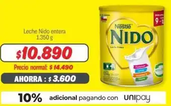 Mayorista 10 Leche Nido entera 1.350g oferta