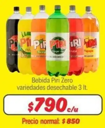 Mayorista 10 Bebida Piri Zero variedades desechable 3It oferta
