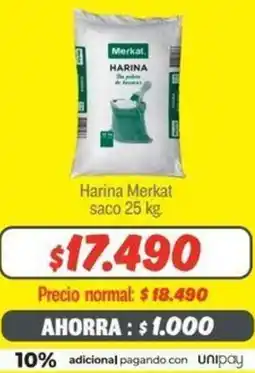 Mayorista 10 Harina Merkat saco 25kg oferta