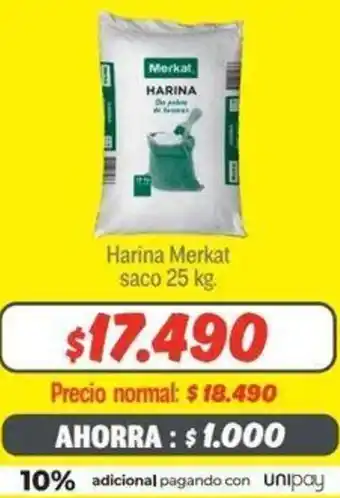 Mayorista 10 Harina Merkat saco 25kg oferta