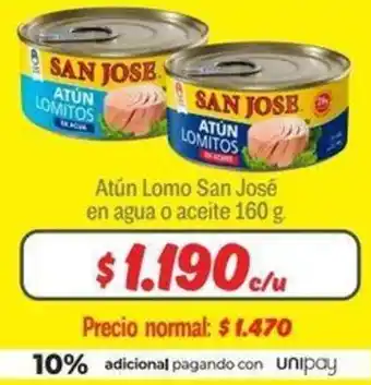Mayorista 10 Atún Lomo San José en agua o aceite 160g oferta