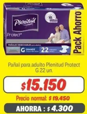 Mayorista 10 Pañal para adulto Plenitud Protect G 22un oferta