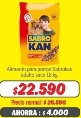 Mayorista 10 Alimento para perros Sabrokan adulto saco 18kg oferta
