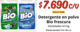 Unimarc Detergente en polvo Bio frescura Variedades 4.5kg oferta