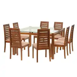 Abcdin Juego de Comedor Latam Home Barcelona 8 Sillas Beige oferta
