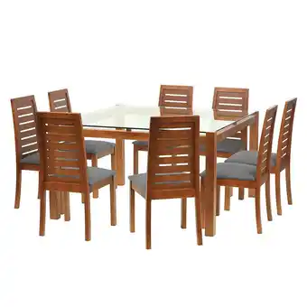 Abcdin Juego de Comedor Latam Home Barcelona 8 Sillas Gris oferta